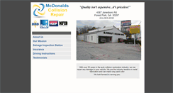 Desktop Screenshot of mcdonaldscollisionrepair.com